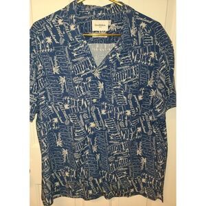 Goodfellow & Co Men's Blue Size Large Vacation Shirt Soft and Ready to Relax